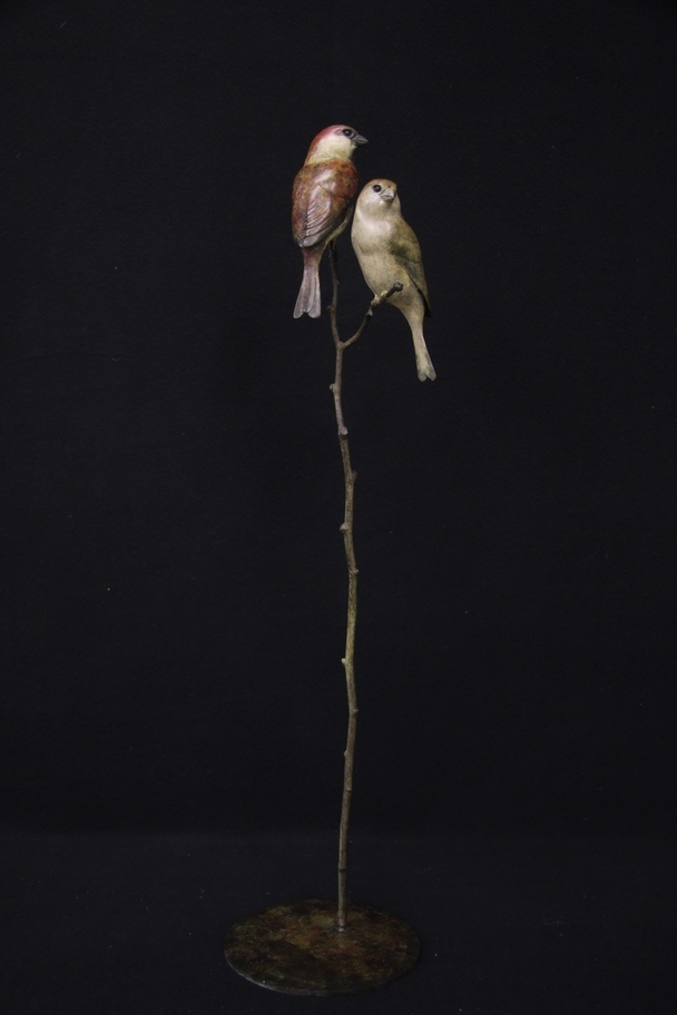 British Sculptor ADAM BINDER - Pair of Sparrows (Edition 2/24) 