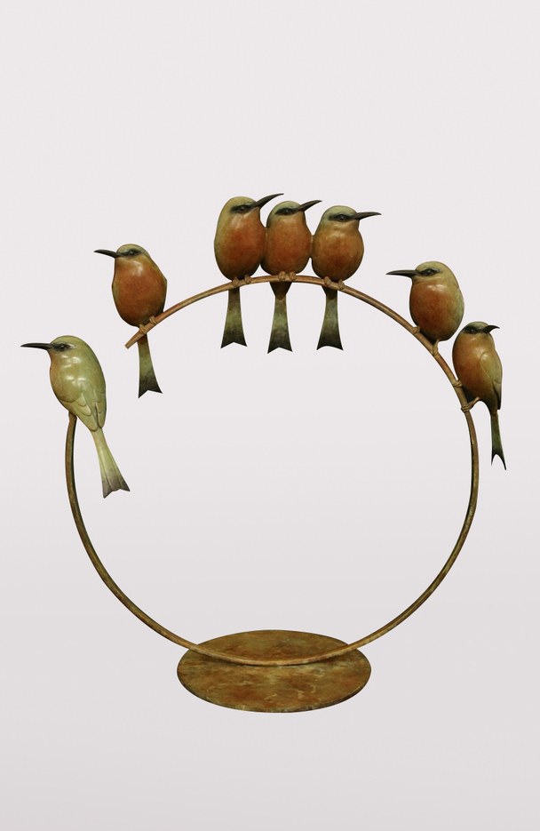British Sculptor ADAM BINDER - Seven Bee Eaters (Edition 3/12)