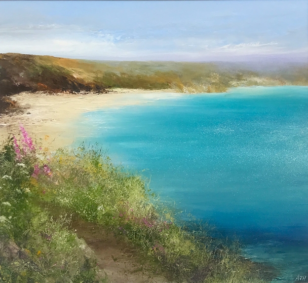 AMANDA HOSKIN - walking to porthcurno on a summers day