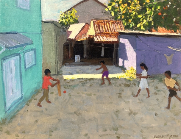 Cricket in the backyard, India