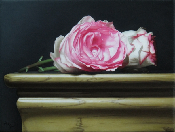 ANTHONY ELLIS - still life with pink roses