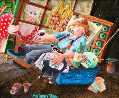 Uncle Albert keeps busy in the office