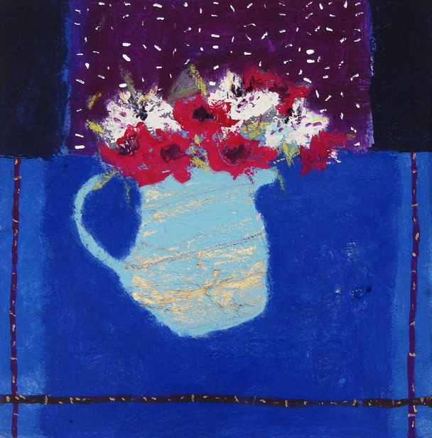 Caroline Bailey - Carnations in a Blue Jug