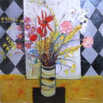 Flowers in a Ceramic Vase