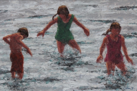 Three Children in the Water