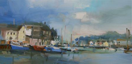 DAVID ATKINS - morning light, weymouth harbour