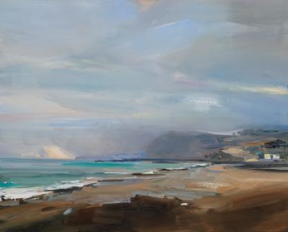 DAVID ATKINS - misty day at eype