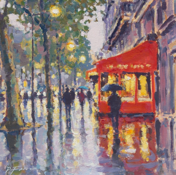 Evening Light Reflections, Paris