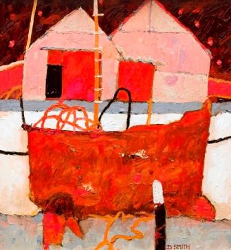 DAVID SMITH - rusted trawler and boat yard