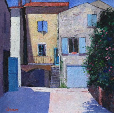 Scottish Artist DAVY BROWN - Alleyway in Barjac