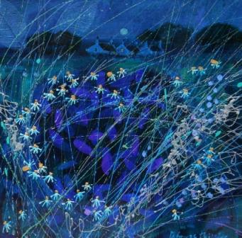 DEBORAH PHILLIPS - midnight daisy swirl