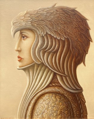 British Artist GEORGE UNDERWOOD - Bird Lady