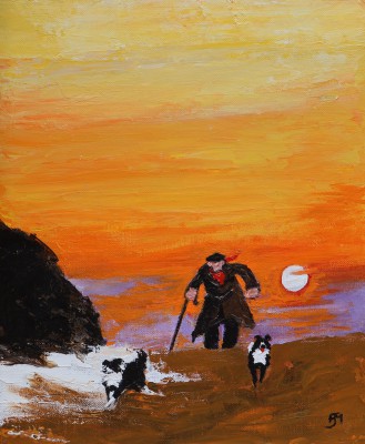 British Artist HEATHER MOSELEY - Last Bit of Snow