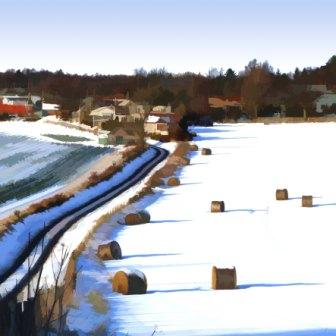 IAN LEDWARD - winter fields at blebo craigs ii