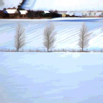 IAN LEDWARD - trees by the craigrothie burn at ceres