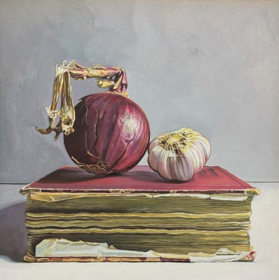 Red Onion & Garlic on Book