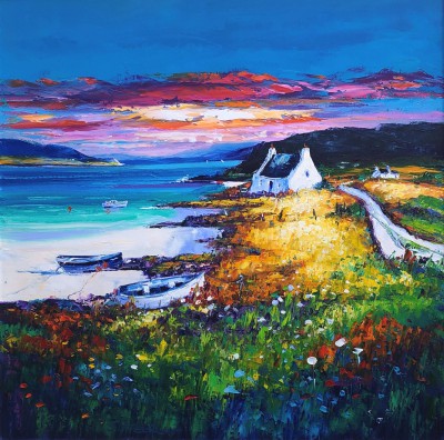 JEAN FEENEY - sunset, camus croise bay, skye