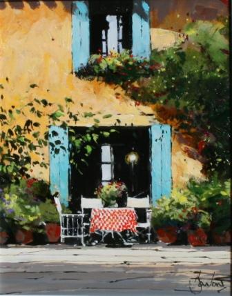 JEREMY BARLOW - terrace with fig tree