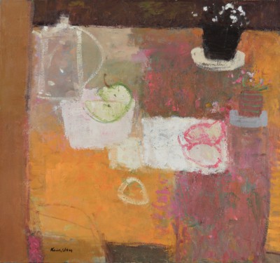 Still Life with Fruit, Coffee Pot and Plants
