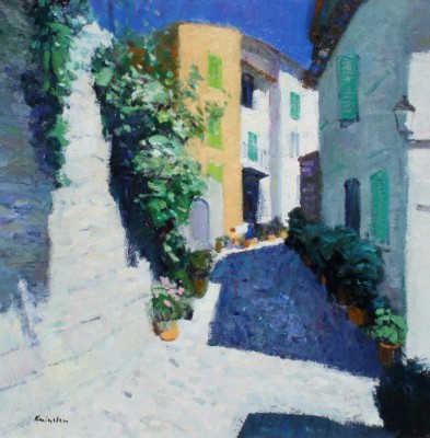 JOHN KINGSLEY - narrow street in villefranche-sur-mer
