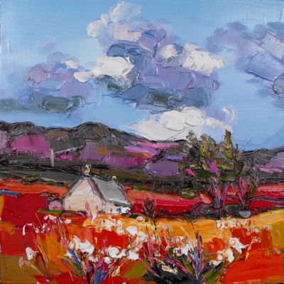 JUDITH BRIDGLAND - big clouds over cottage