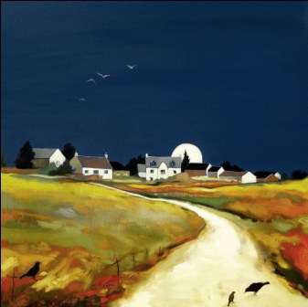 LESLEY MCLAREN - farmstead at dusk