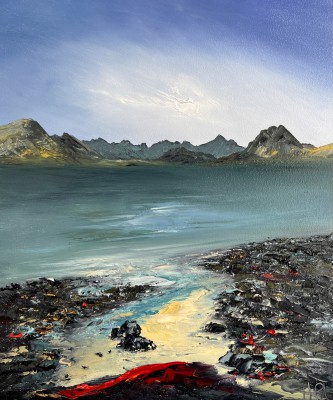 Shoreline View Across Loch Scavaig, Isle of Skye