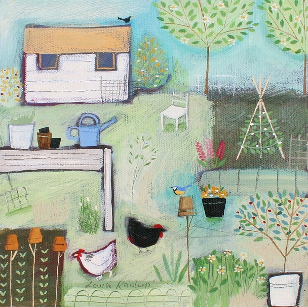 LOUISE RAWLINGS - blue watering can