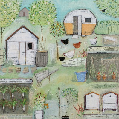 LOUISE RAWLINGS - four hens