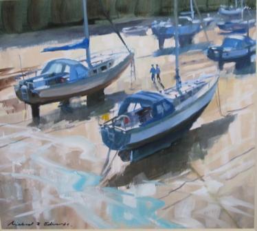 Michael B Edwards - Boats on the Beach Ilfracombe
