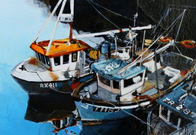 Malcolm Cheape - Fishing Boats at Quay