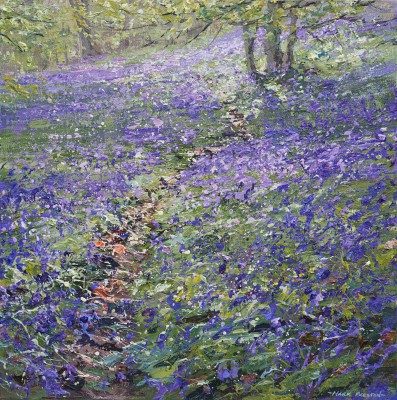 Pathway through the Bluebells, Clough Wood