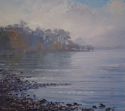 British Artist MARK PRESTON - November Morning, Derwent Water 