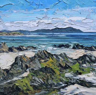 British Artist MARTIN LLEWELLYN - Incoming Tide, Iona