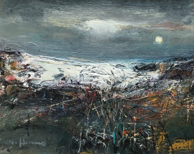 Broken Clouds with Moonlight, West Coast