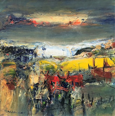 Highland Cows Grazing, Angus