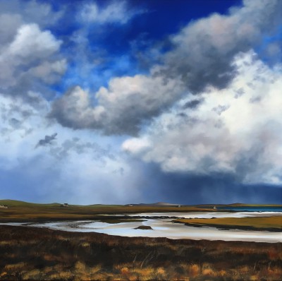 Sun and Cloud Looking Towards Berneray 