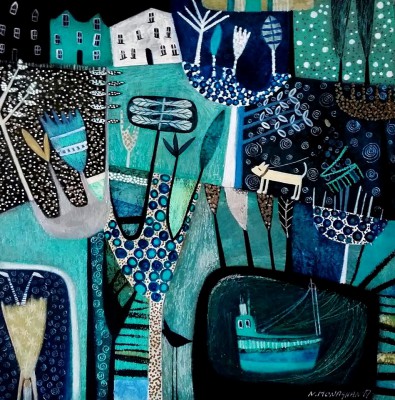 NIKKI MONAGHAN - night harbour boat