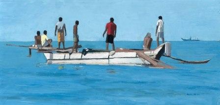 Fishermen Looking out to Sea, Sri Lanka 