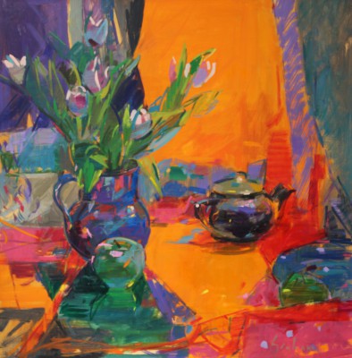 Scottish Artist PETER GRAHAM - Tulips