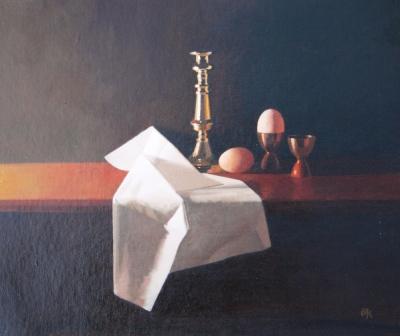 White Cloth and Brown Eggs