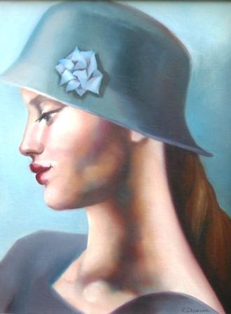 Profile of Woman in Hat