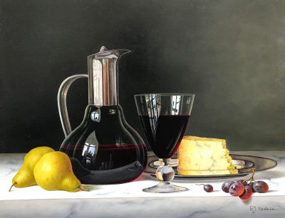 ROY HODRIEN - red wine with stilton and pears