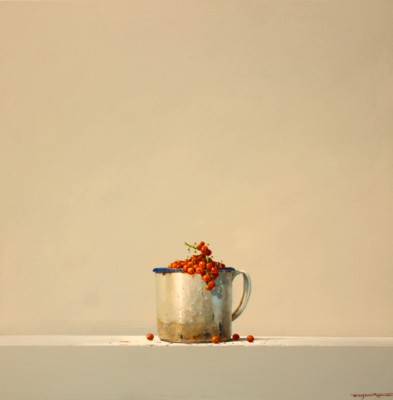 Redcurrants and Enamel Mug