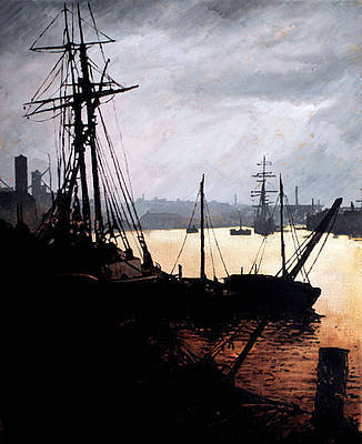 Tall Ship Heading Down River