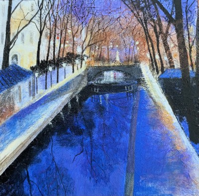 Sandra Moffat - Bright Blue, Canal St Martin, Paris