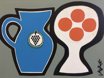 Scottish Artist SIMON LAURIE - Blue Jug and Oranges
