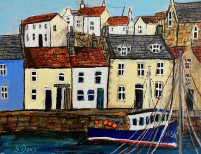 Scottish Artist STEPHANIE DEES - Blue Boat
