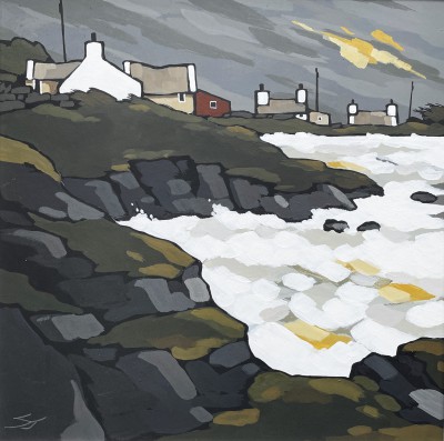 STEPHEN JOHN OWEN - winter storm with sun - tywydd mawr ac haul