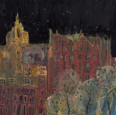 SUSAN BROWN - tartan tapestry of buildings, edinburgh